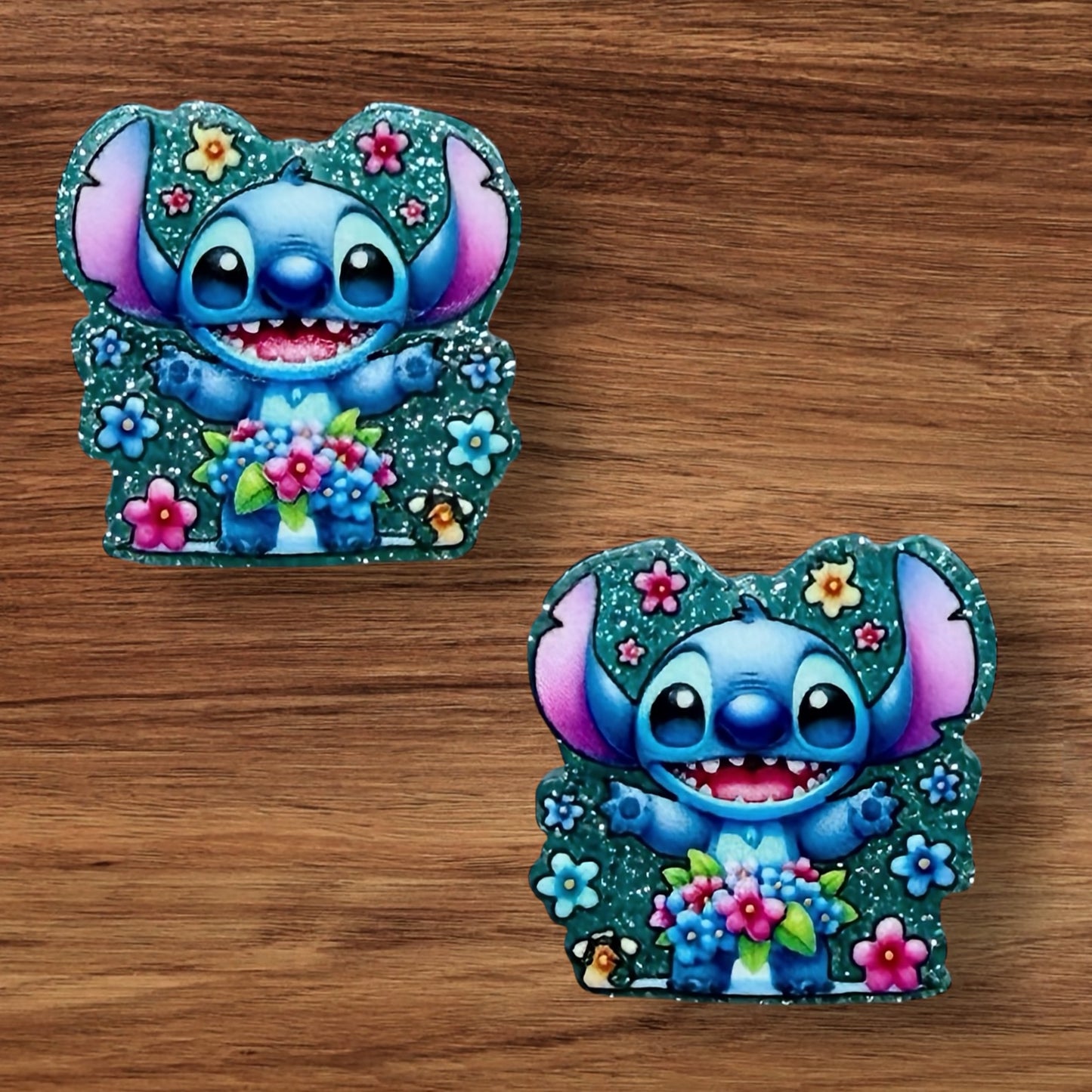 Acrylic Floral Blue Alien Focal