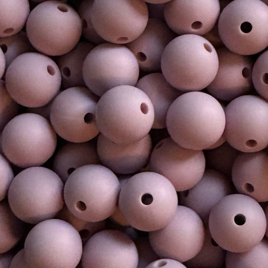 15mm Light Purple Silicone Bead