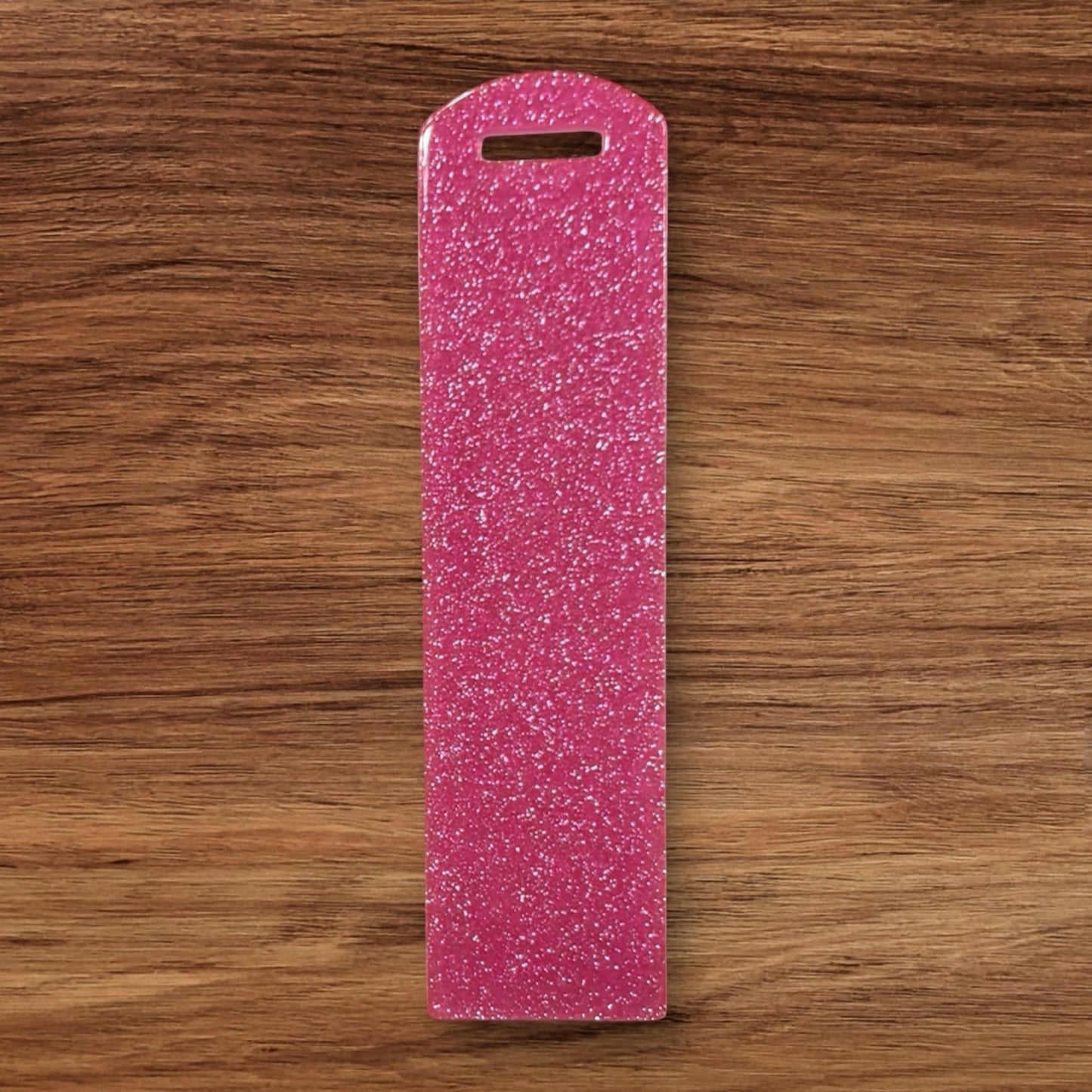 Pink Glitter Acrylic Bookmark