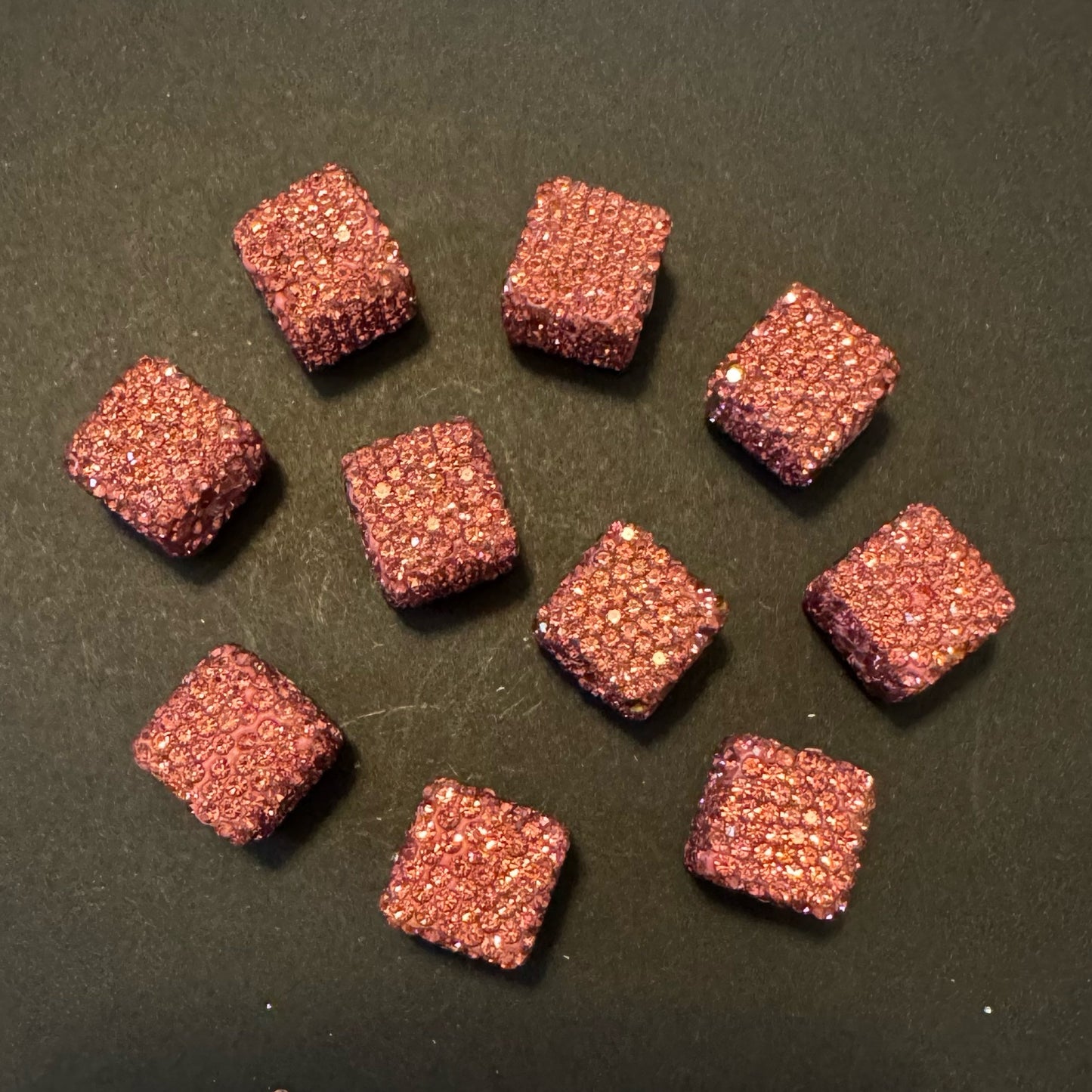 Square Rhinestone Beads