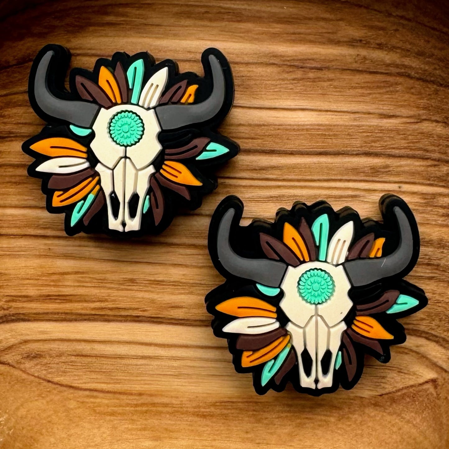 Floral Cow Skull focal