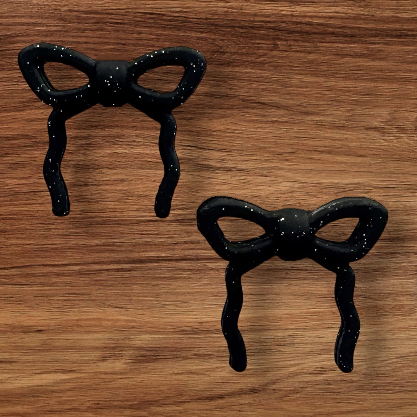 Black Glitter Bow Focal
