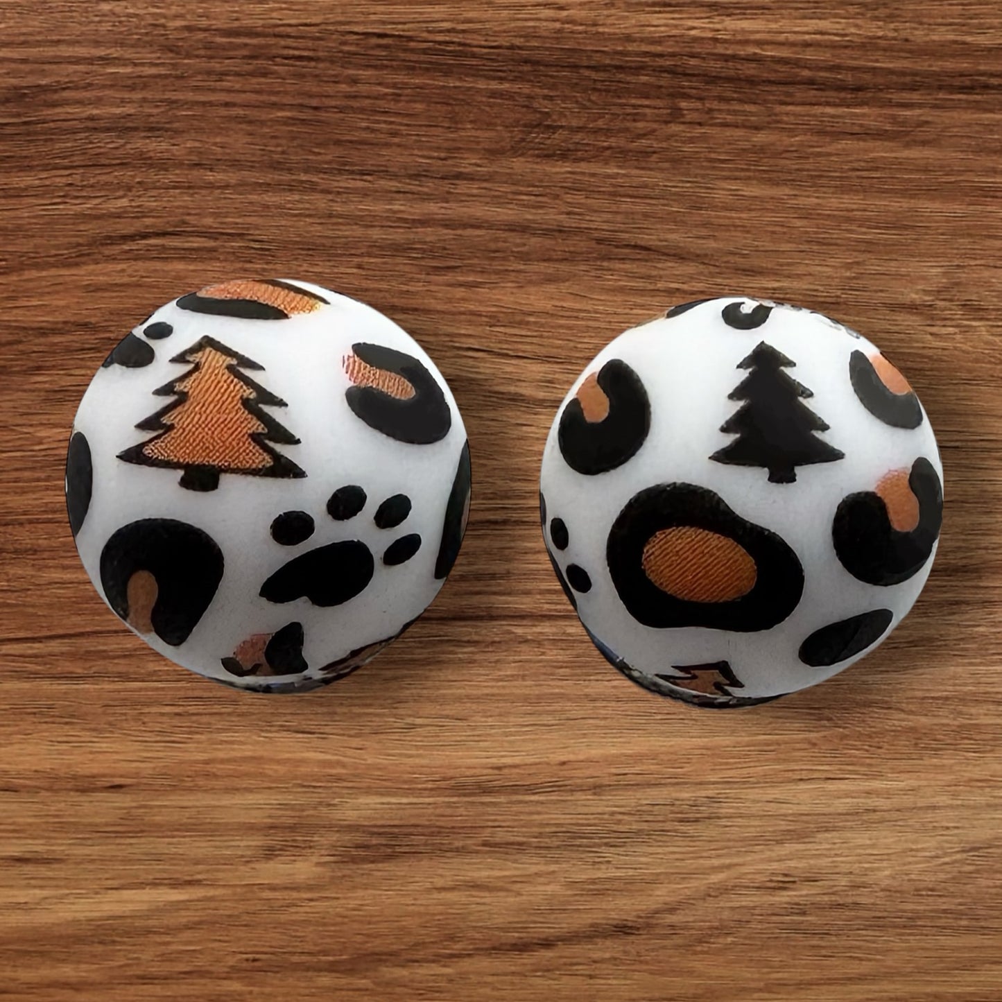 15mm Wilderness Christmas Silicone Bead
