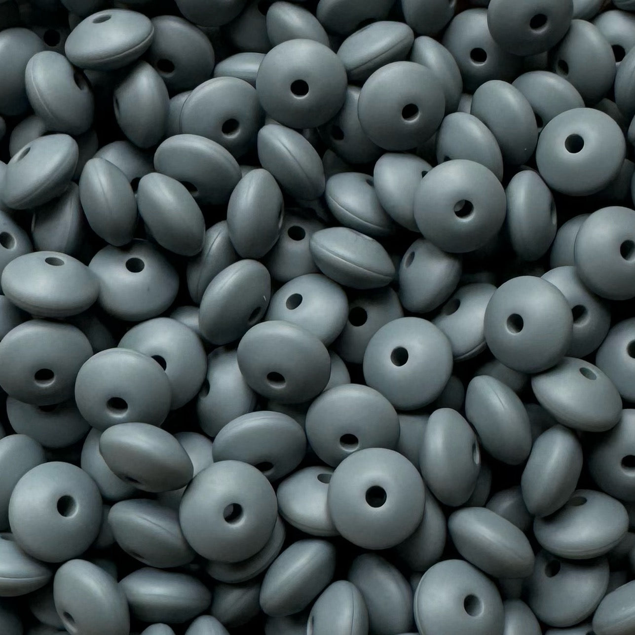 12mm Dark Grey Silicone Lentil