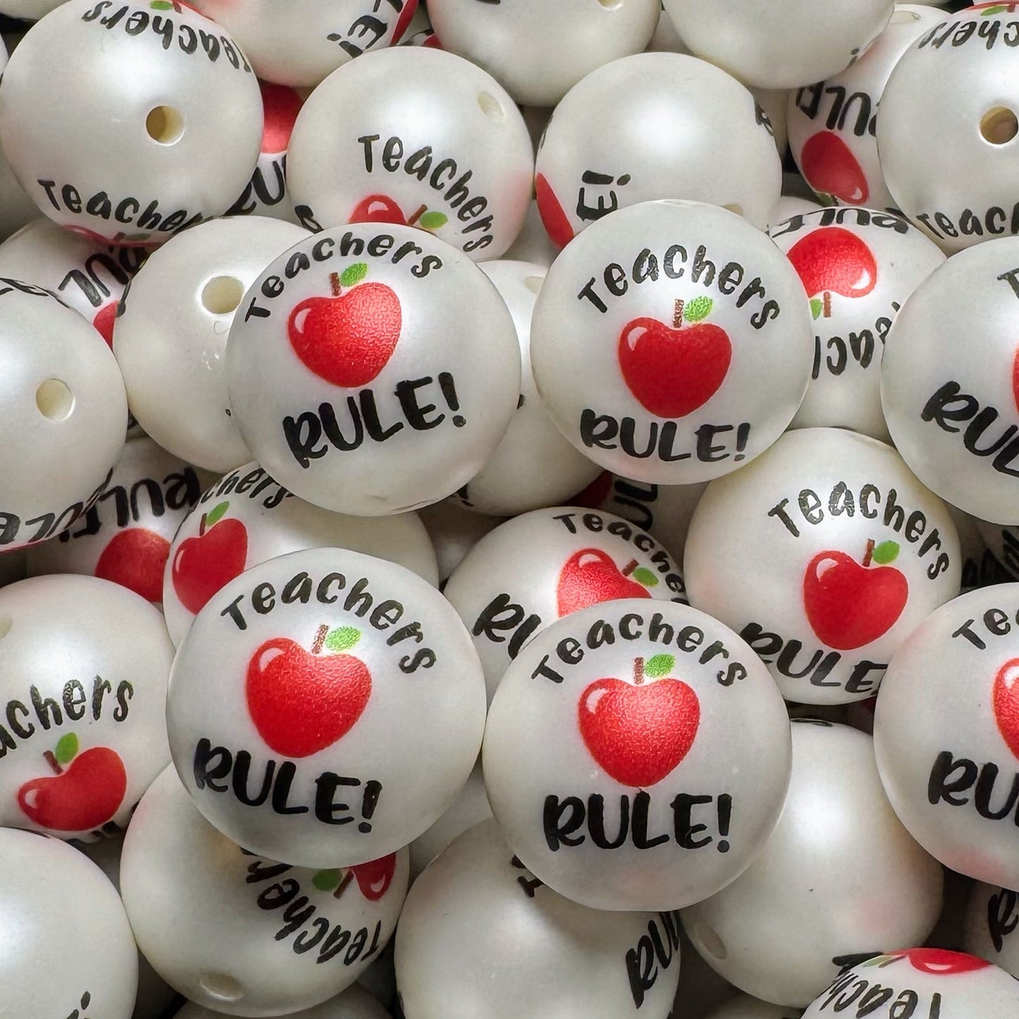 20mm Teachers Rule Acrylic Bead