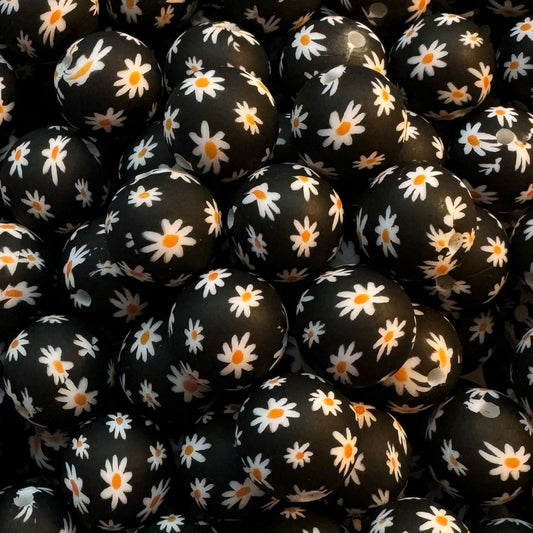 15mm Daisies on Black