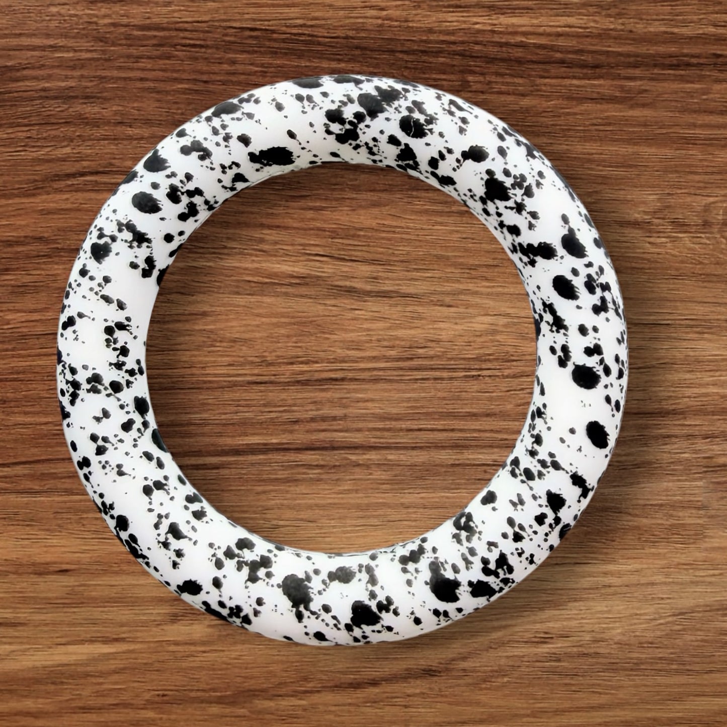 65mm Black Splatter Silicone Ring