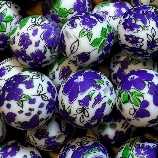 15mm Grapevine Silicone Bead