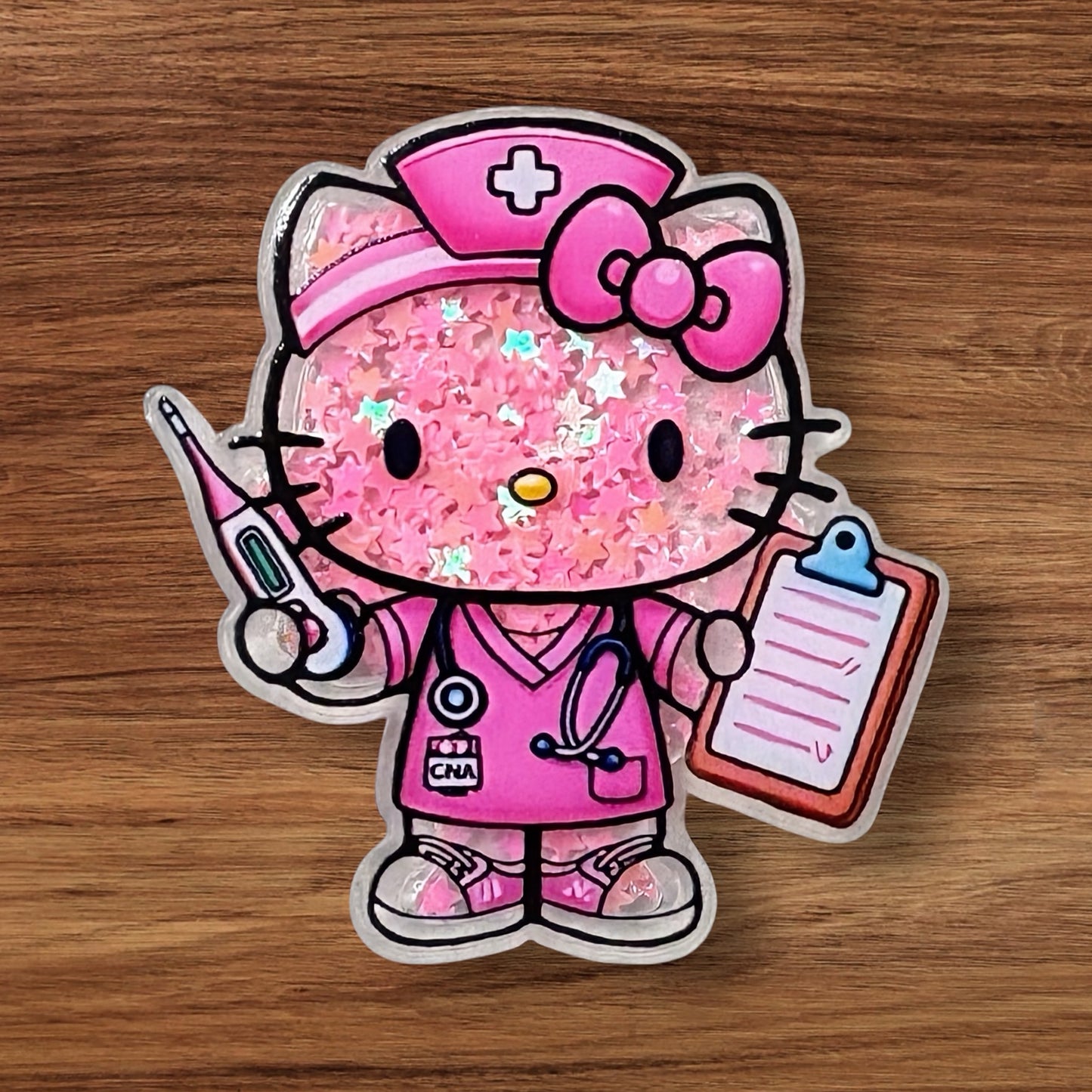 Nurse Kitty Acrylic Shaker Flatback