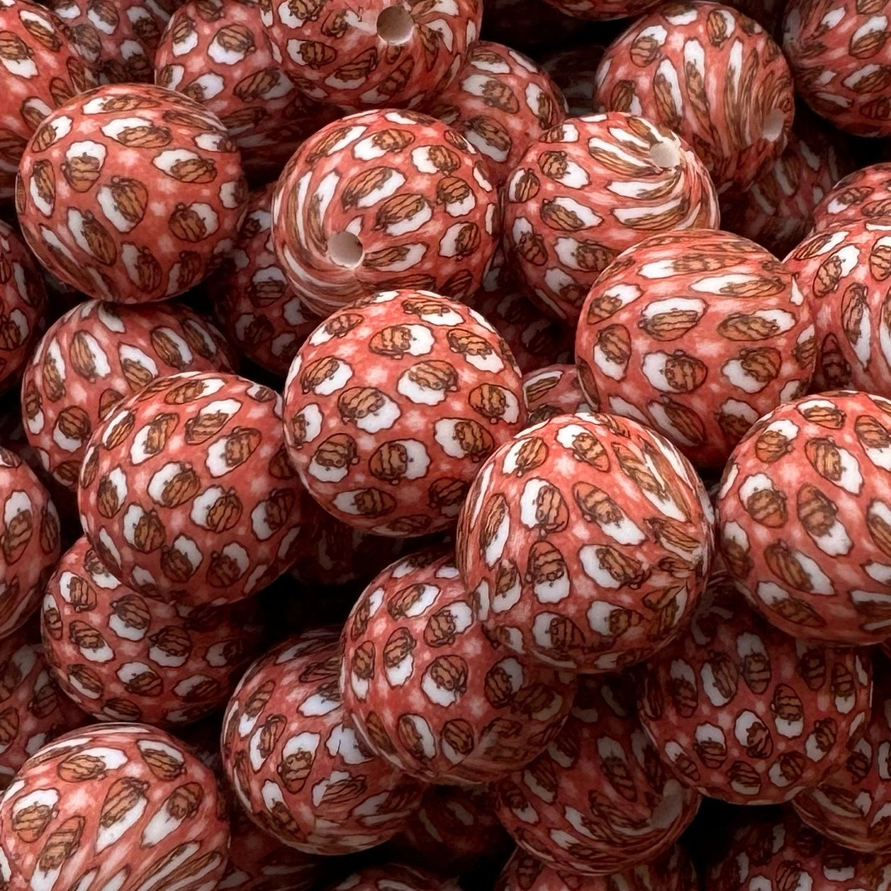 15mm Santa Silicone Bead