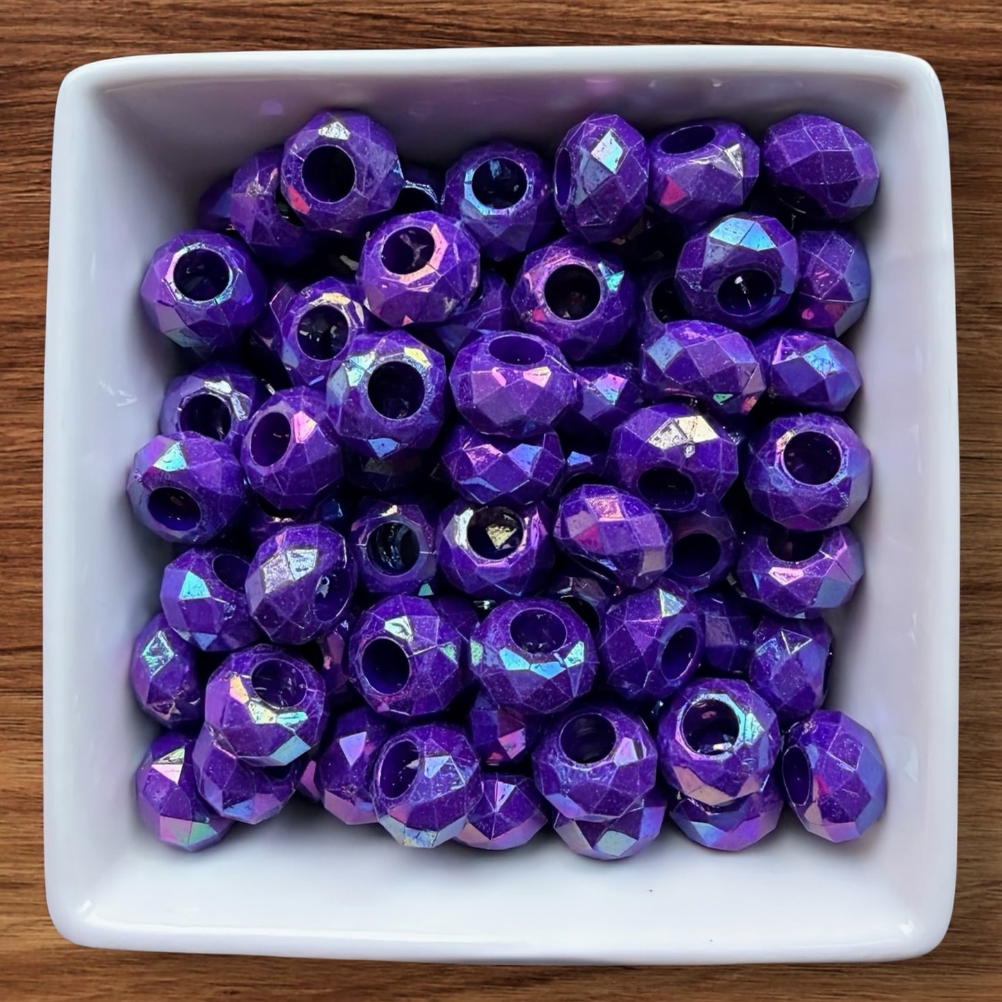 12mm Purple Large Hole Acrylic Spacer