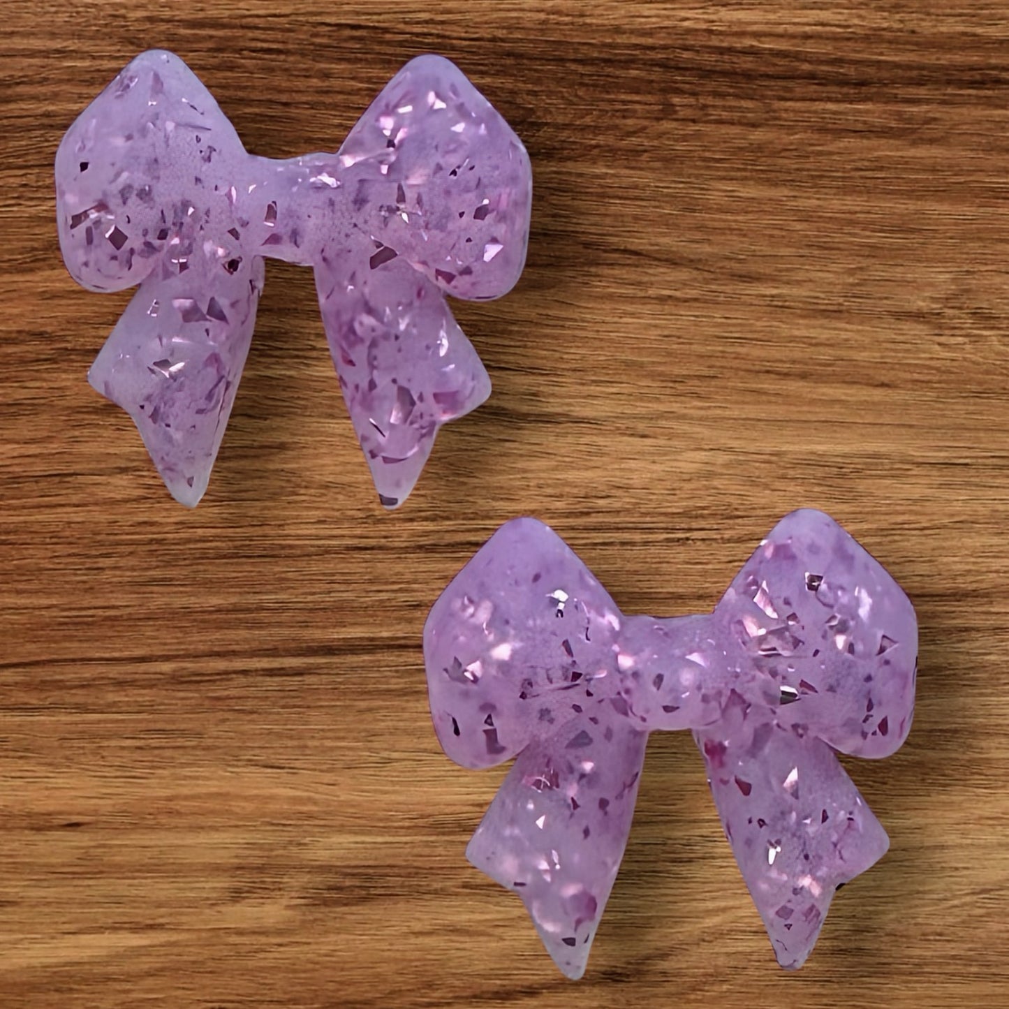 Light Purple Glitter Bow Focal