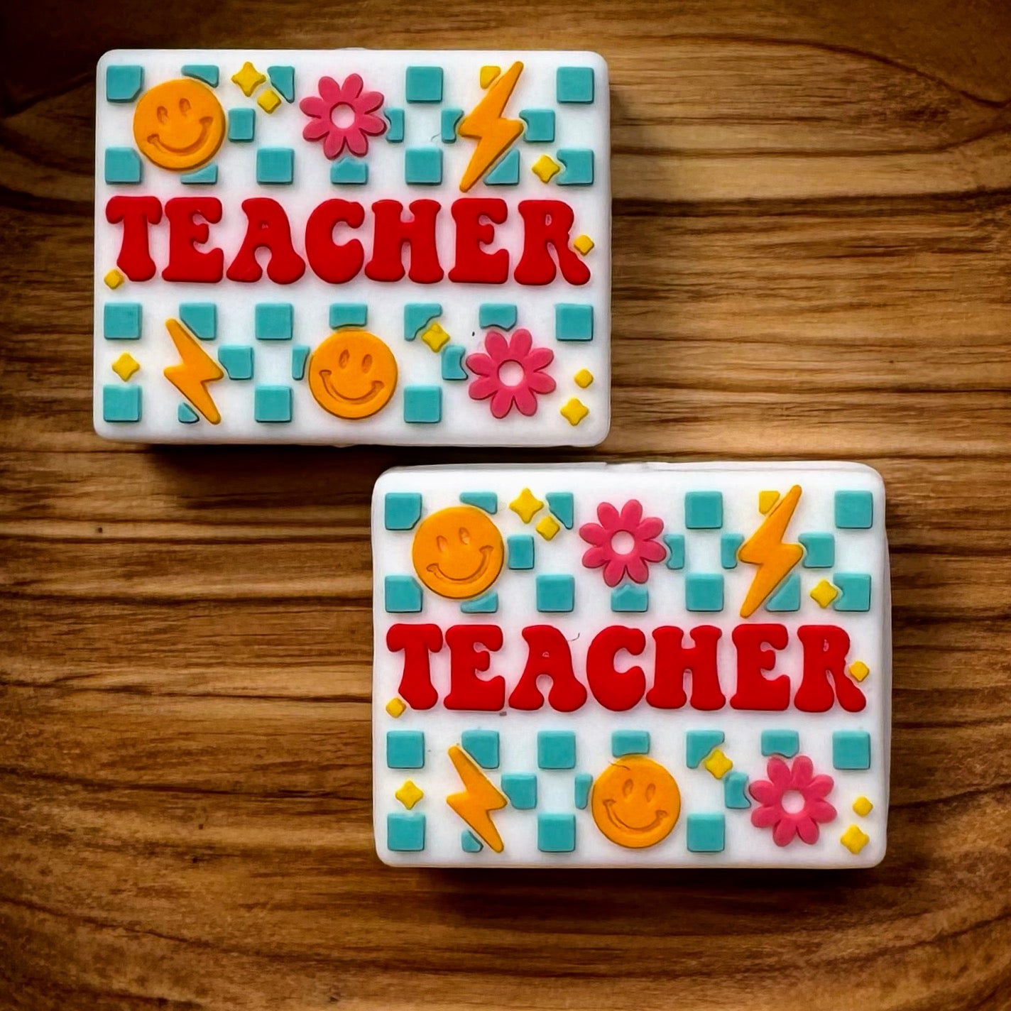 Retro Teacher Rectangle Focal