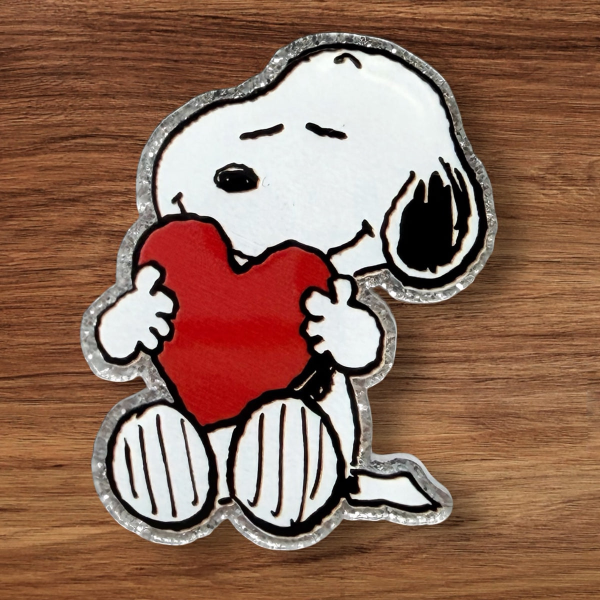 Beagle With Heart Acrylic Flatback