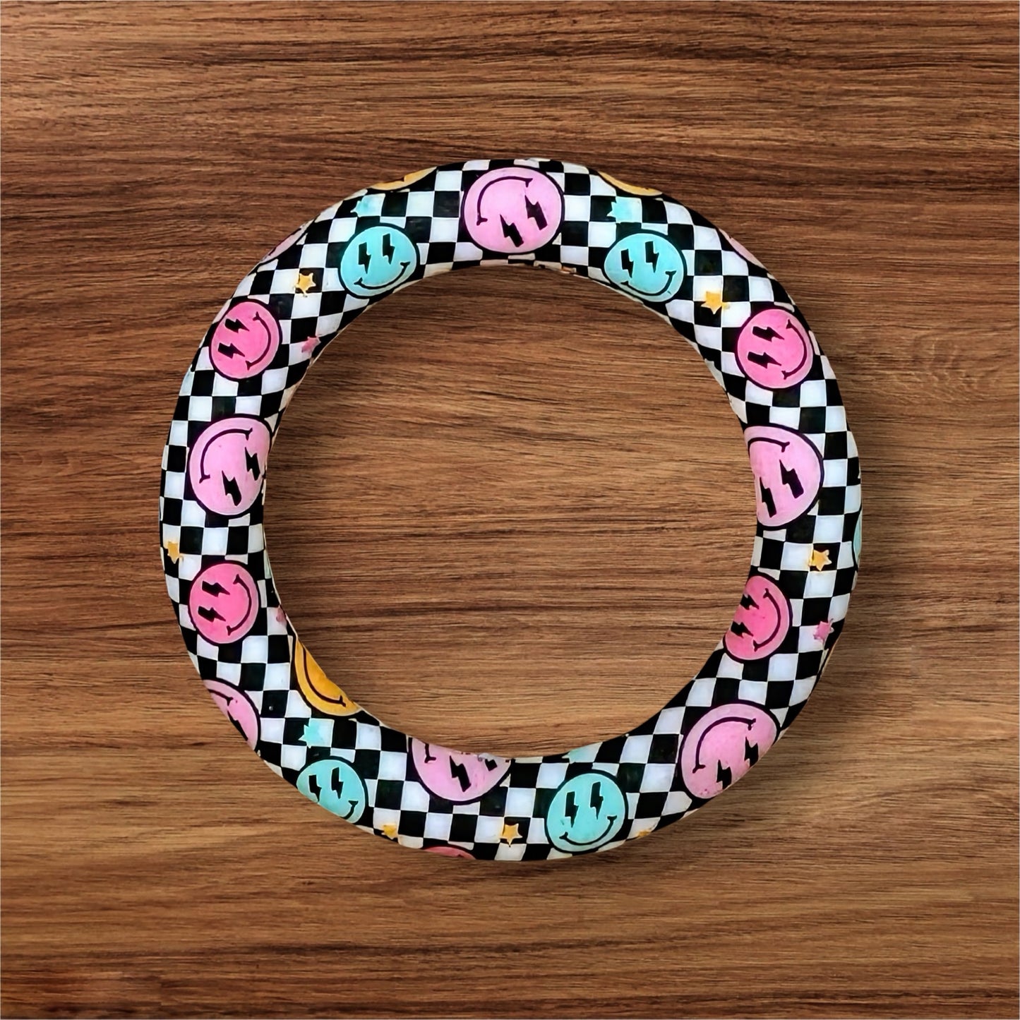 Colorful Checkered Silicone Ring