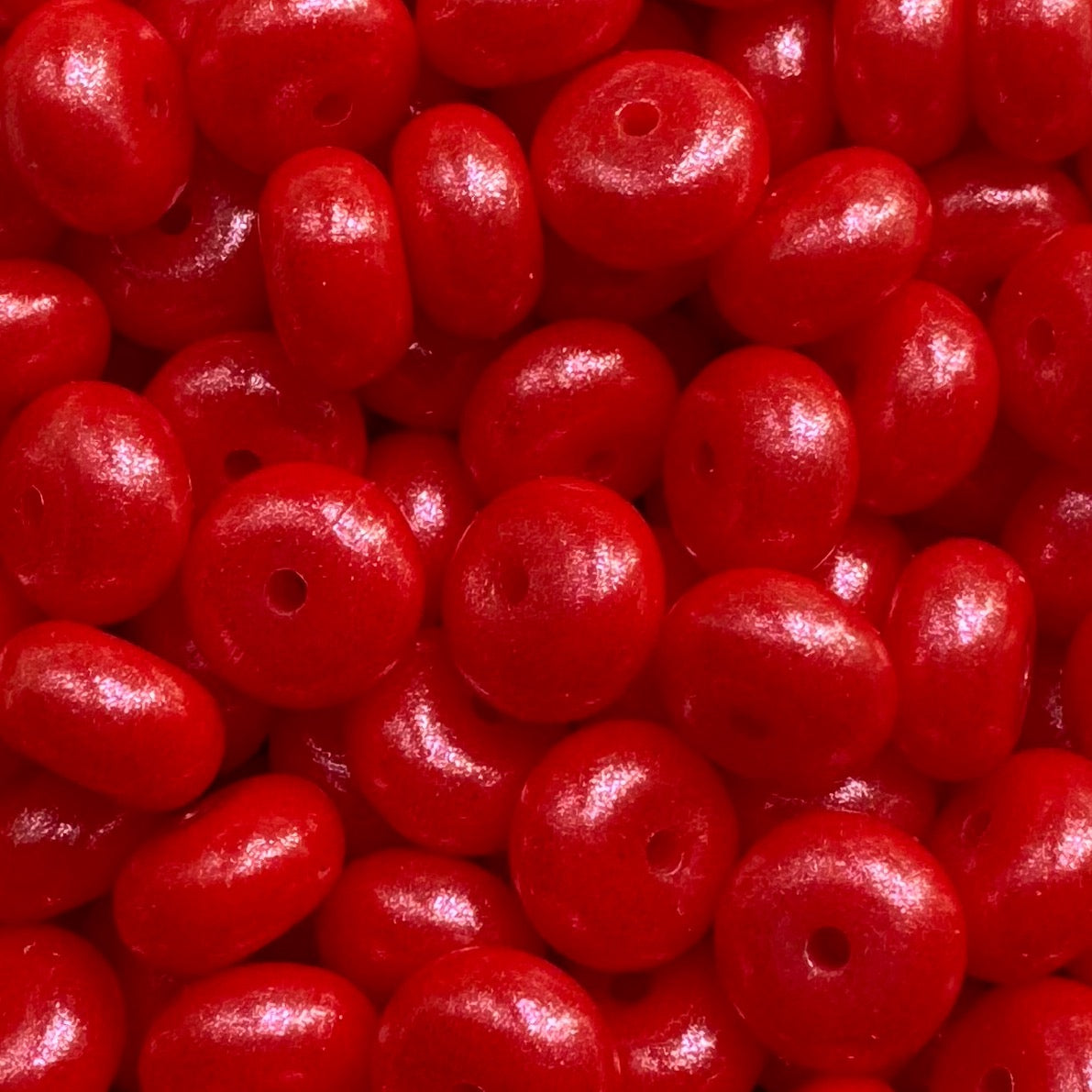 Strawberry Red Opal Abacus Bead