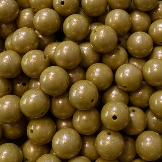 15mm Yellow Green Chameleon Silicone Bead