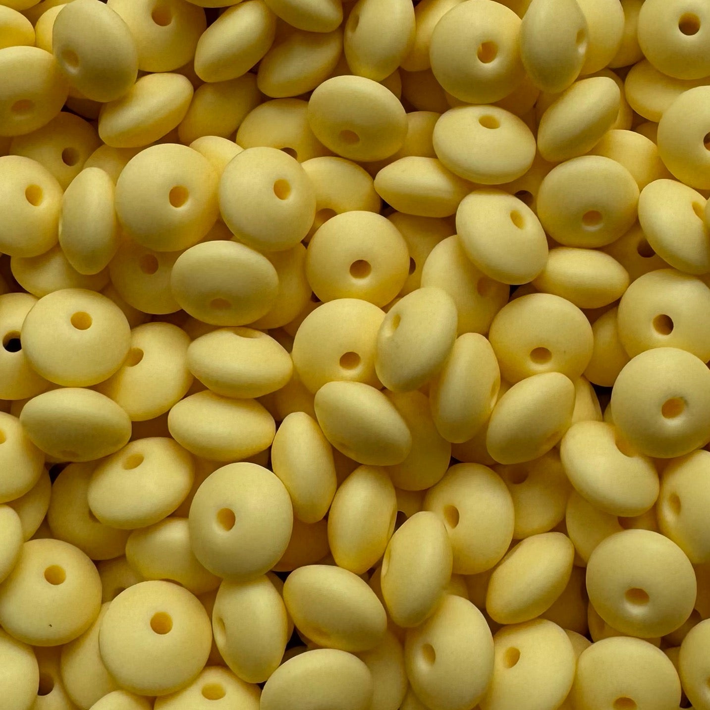 12mm Canary Yellow Silicone Lentil