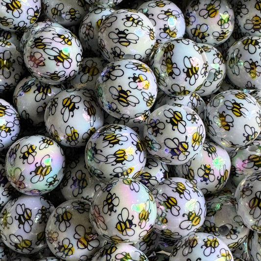 16mm Acrylic Bee Beads