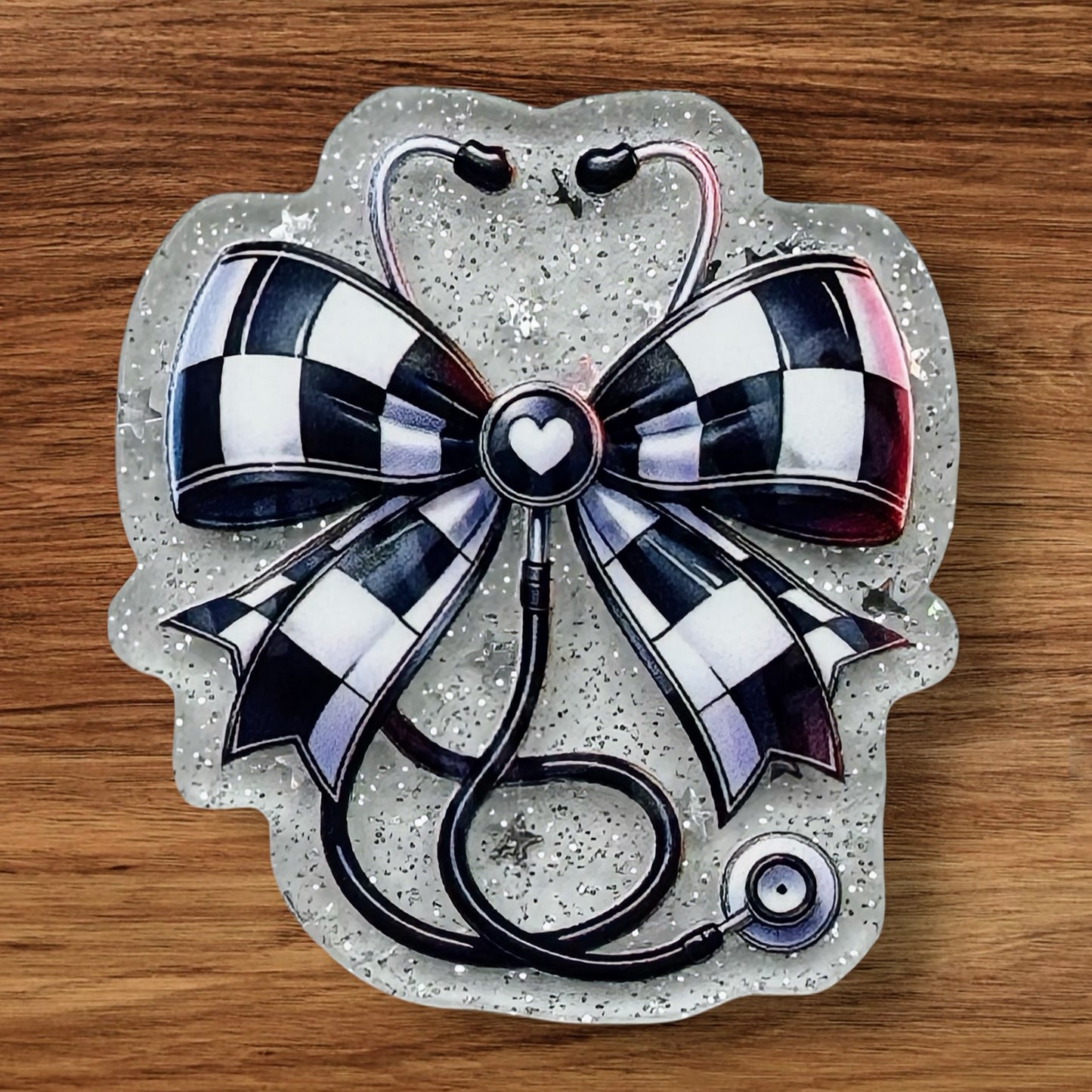 Stethoscope Bow Acrylic Flatback