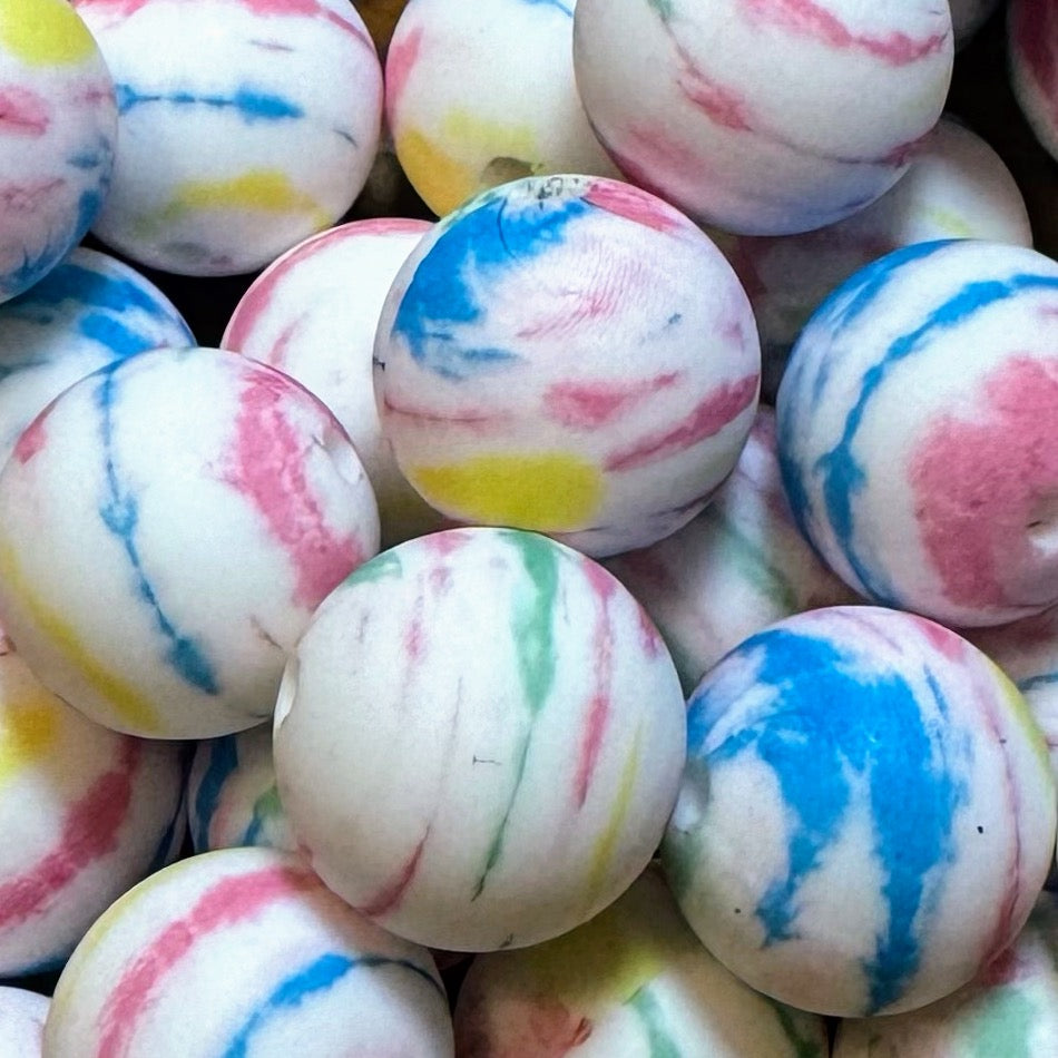 15mm Tie Dye silicone Bead