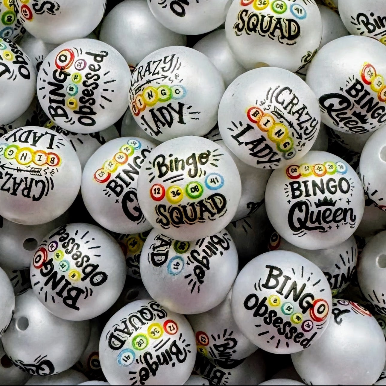 16mm Bingo Acrylic Bead
