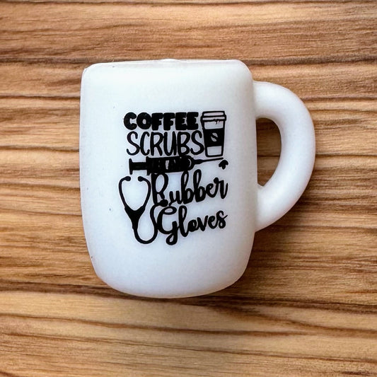 Coffee, Scrubs, Rubber Gloves Mug Focal