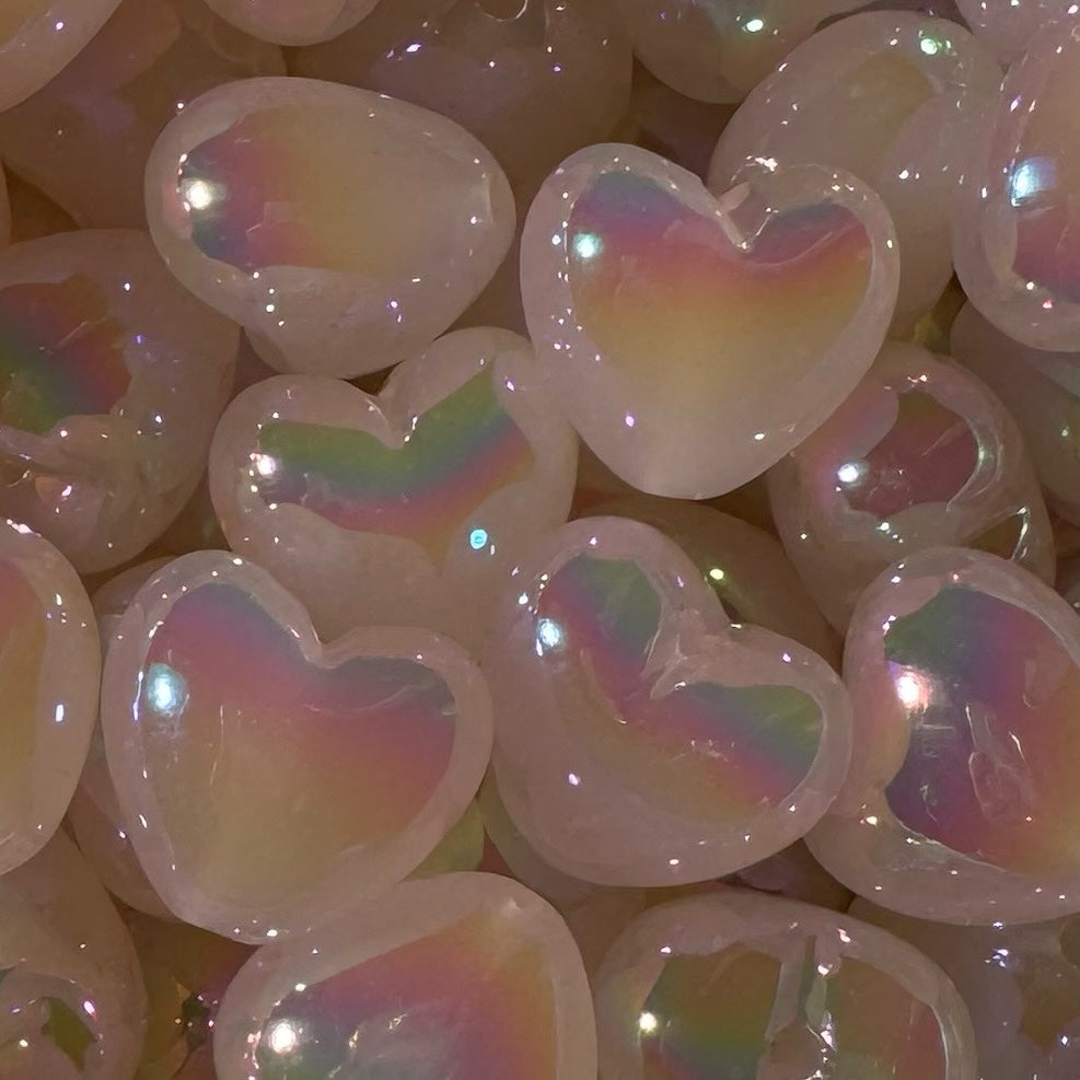 Acrylic Color Changing Jelly Heart Bead