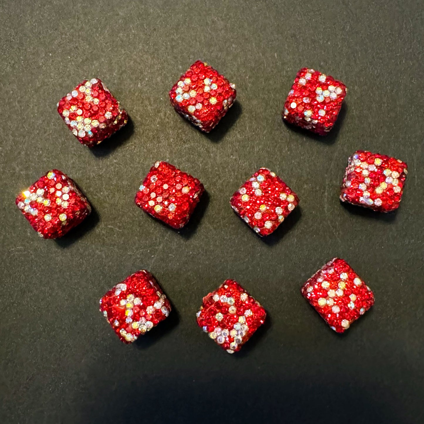Square Rhinestone Beads