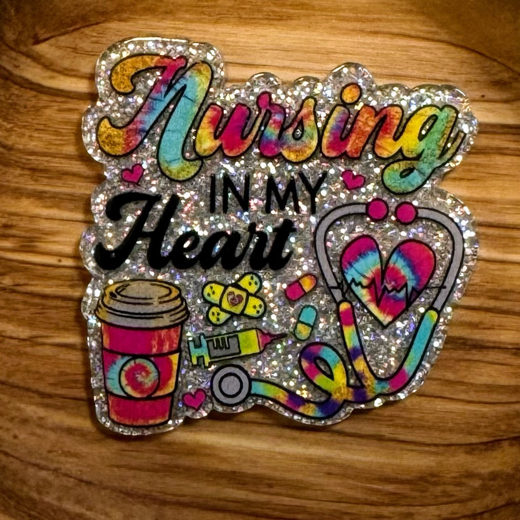 Nursing In My Heart Acrylic Flatback