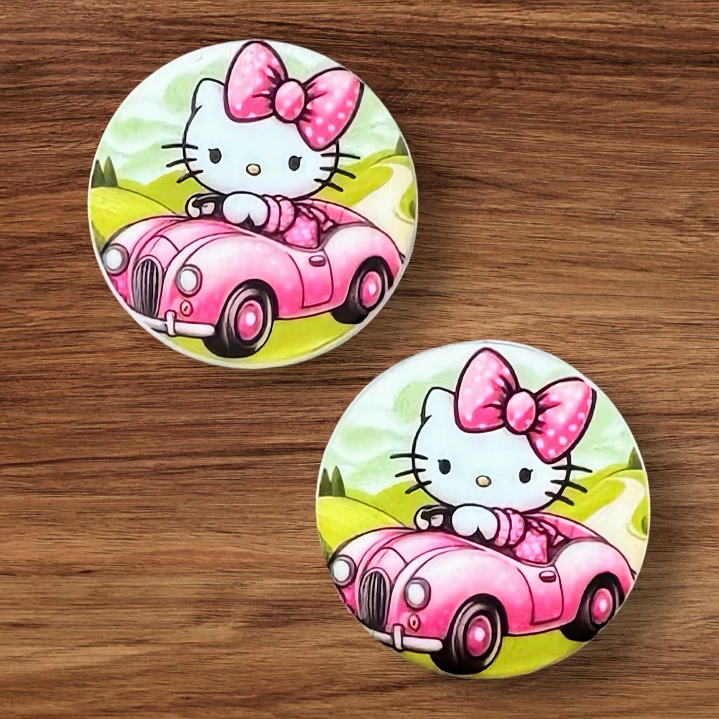 Kitty In Pink Car Focal