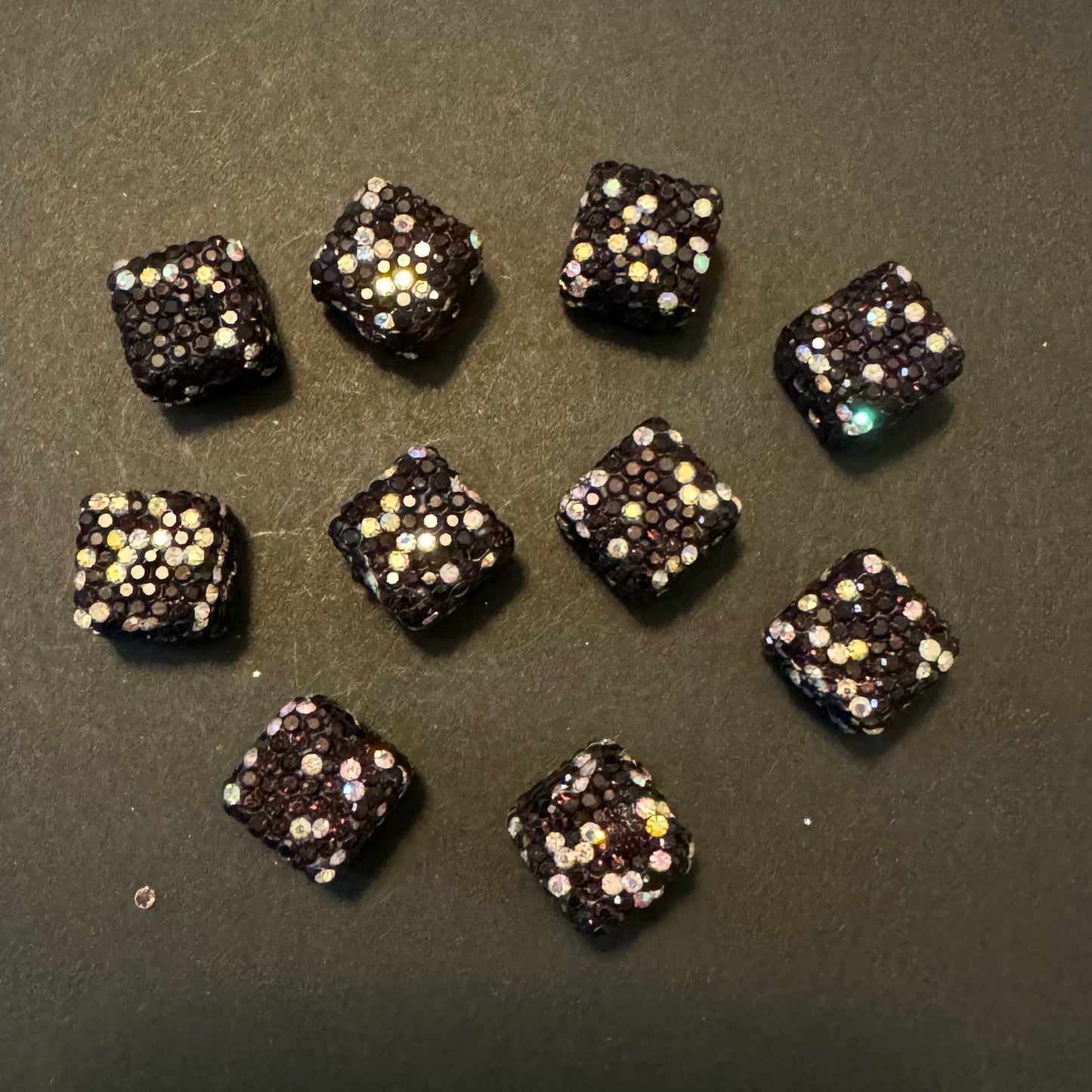 Square Rhinestone Beads