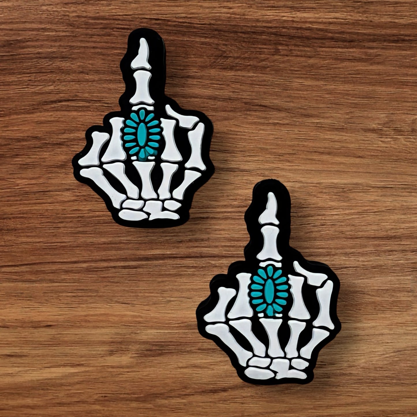 Skeleton hand With Turquoise Focal