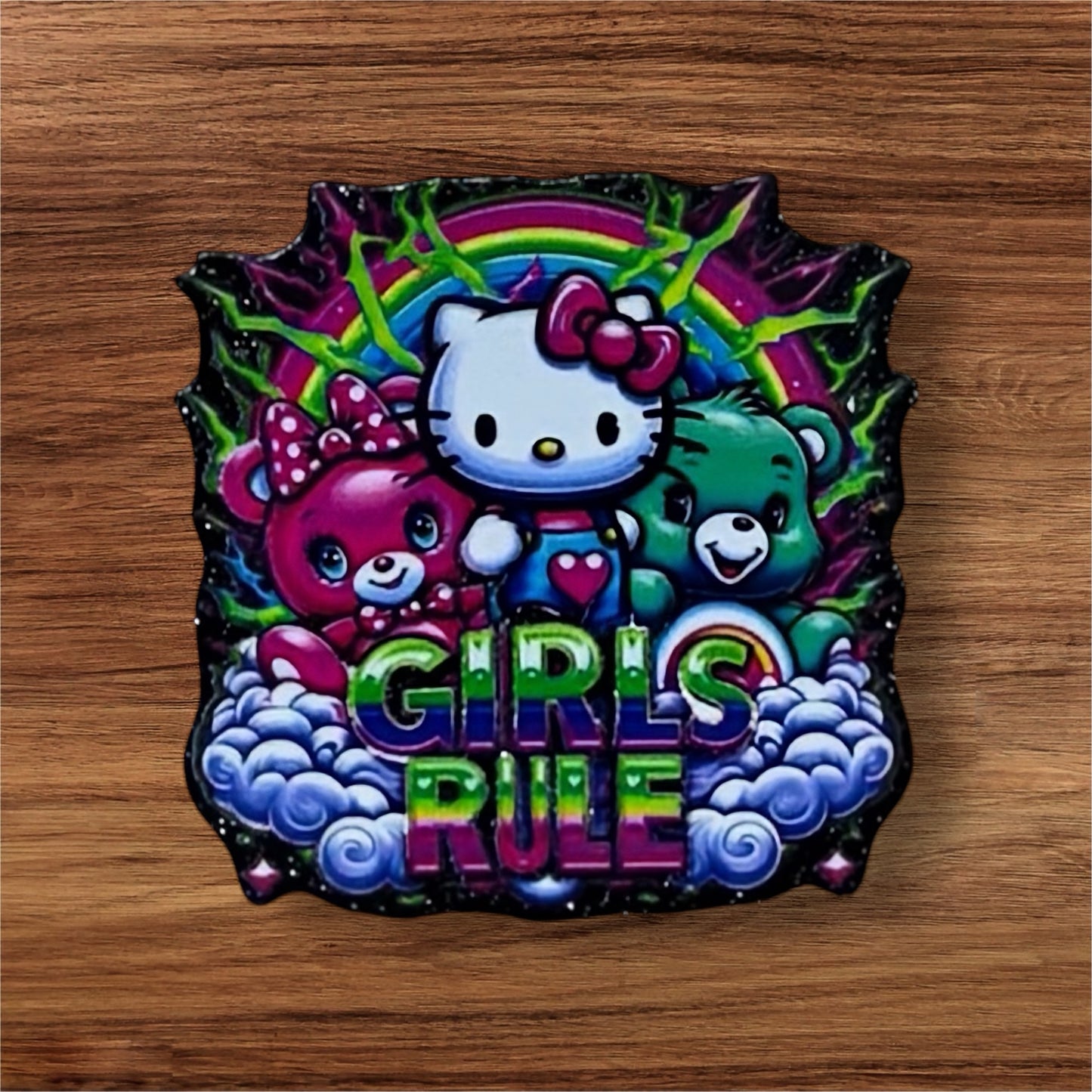 Girls Rule Acrylic Flatback