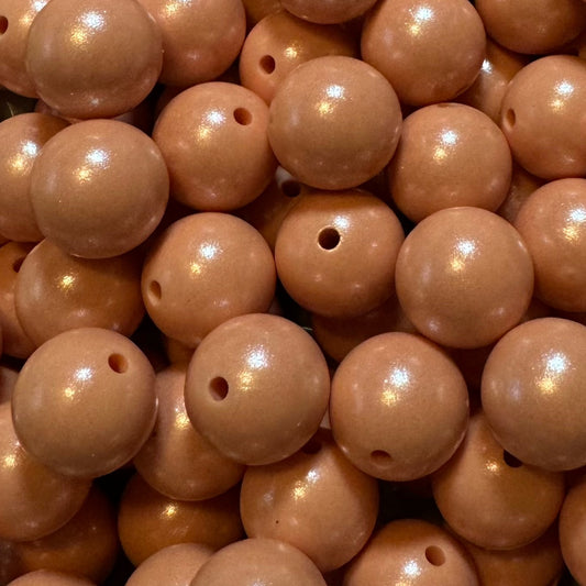 Pale Peach Chameleon Silicone Bead