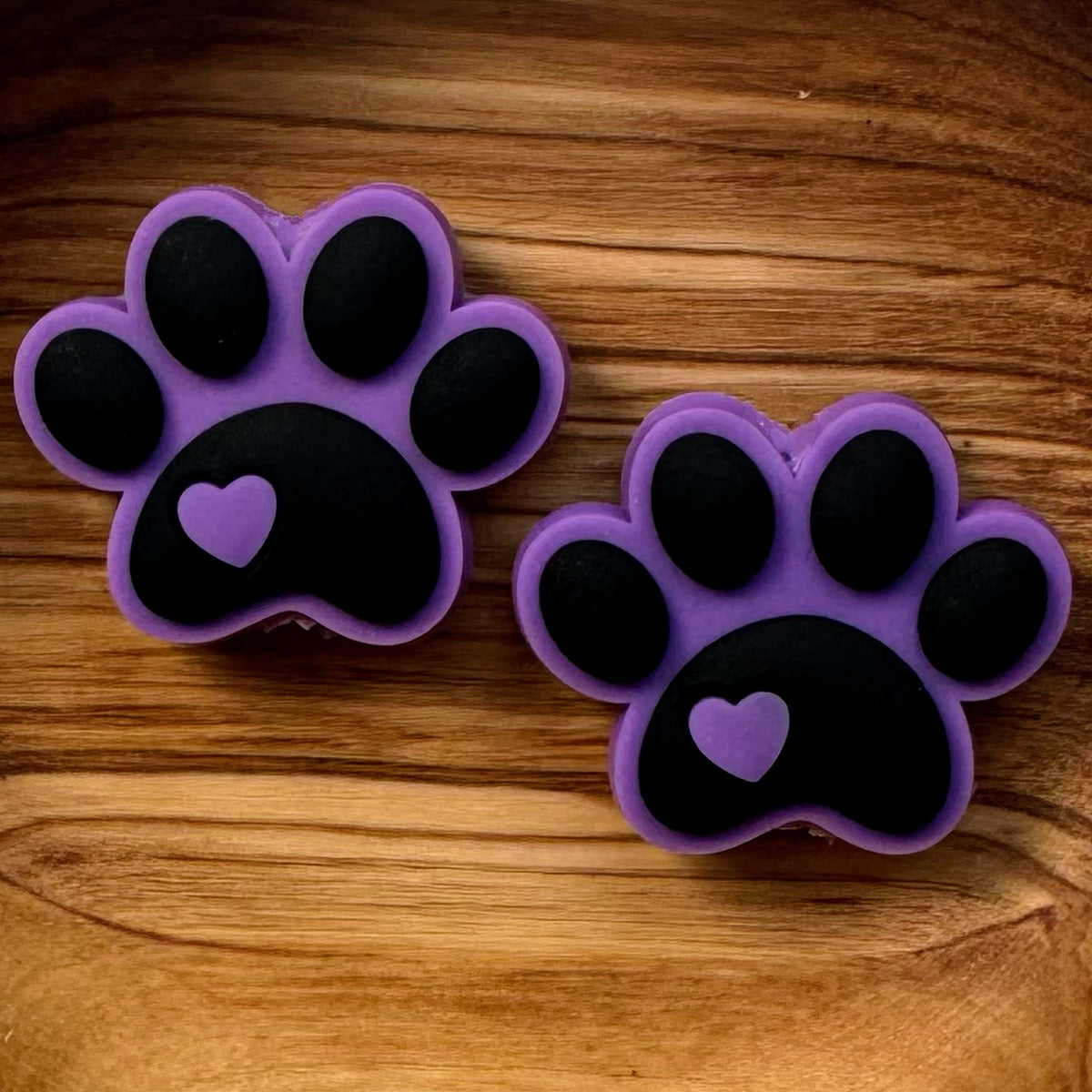 Purple Paw Print Focal