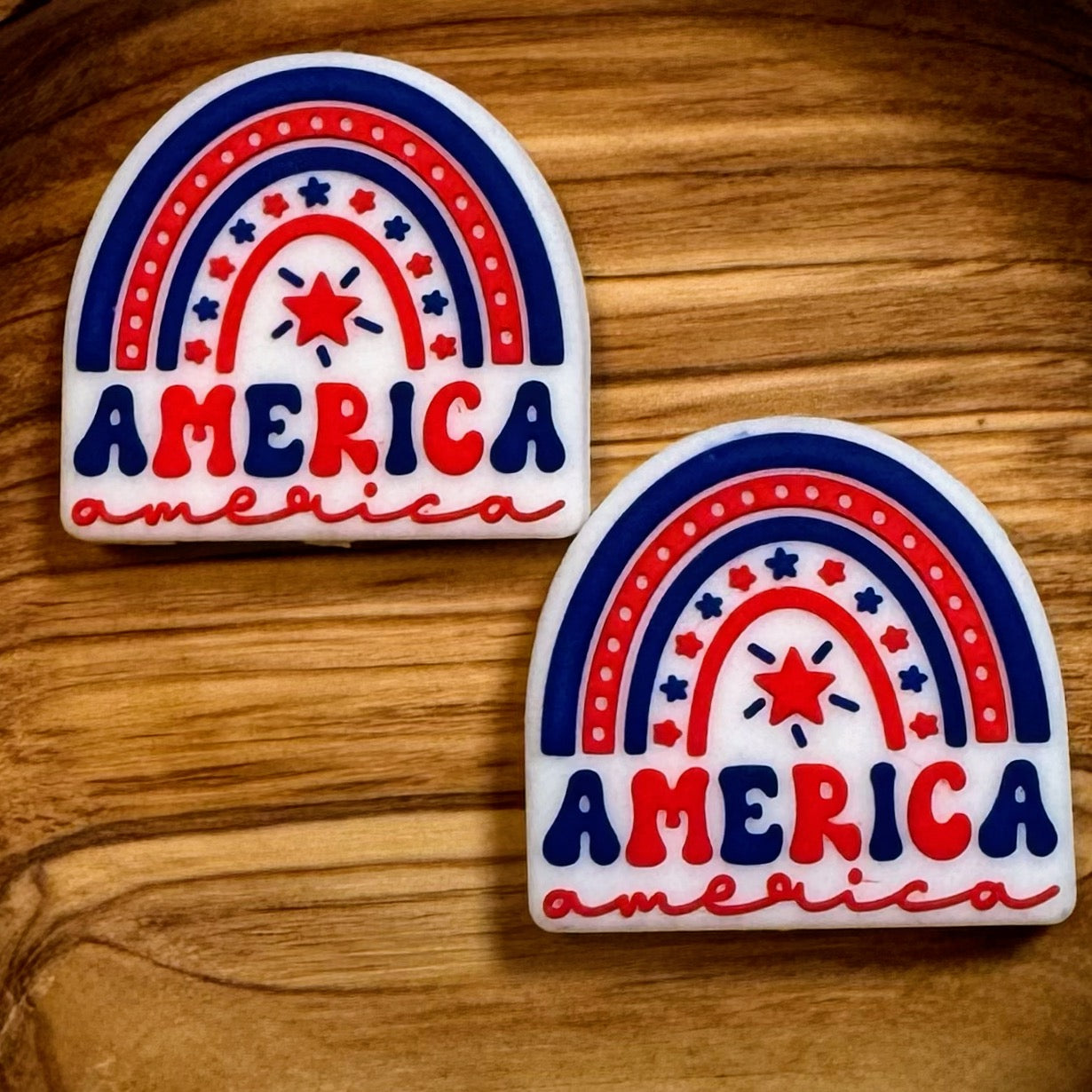 America Red, White, and Blue Rainbow Focal