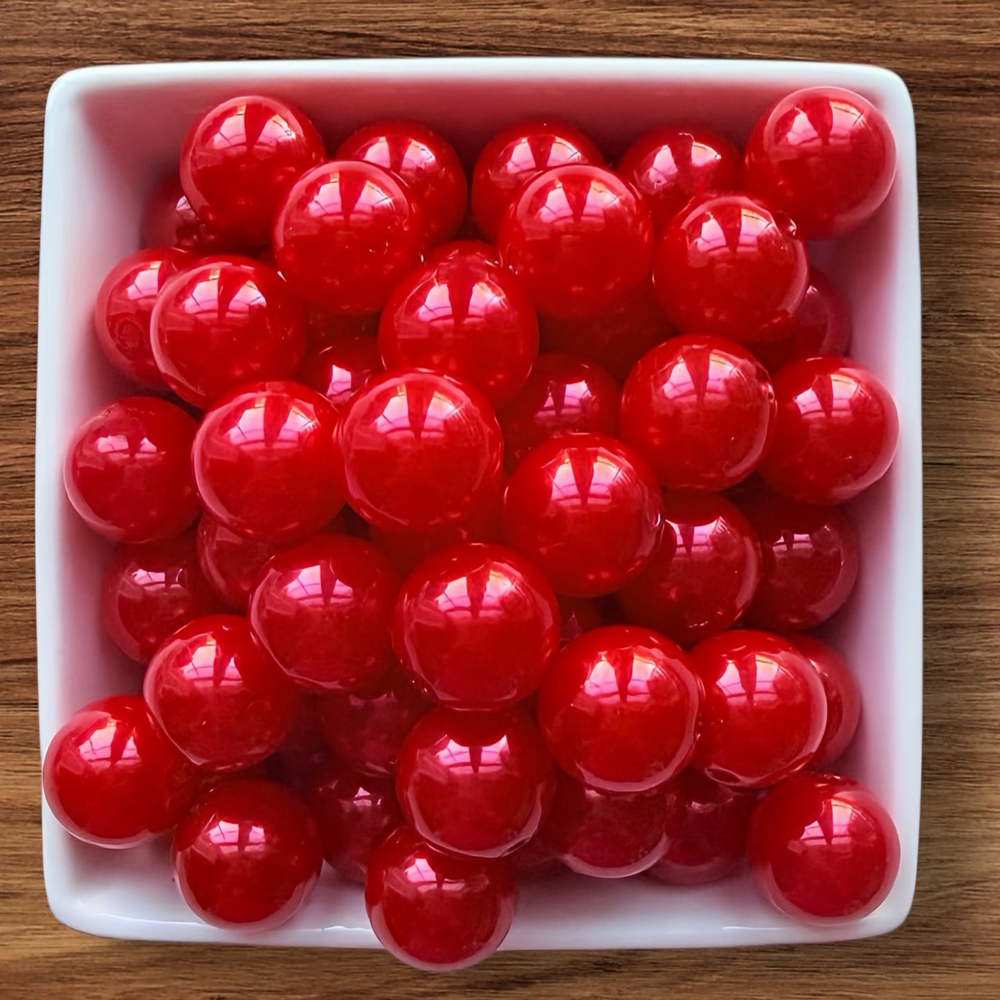 16mm Cherry Red Acrylic Bead