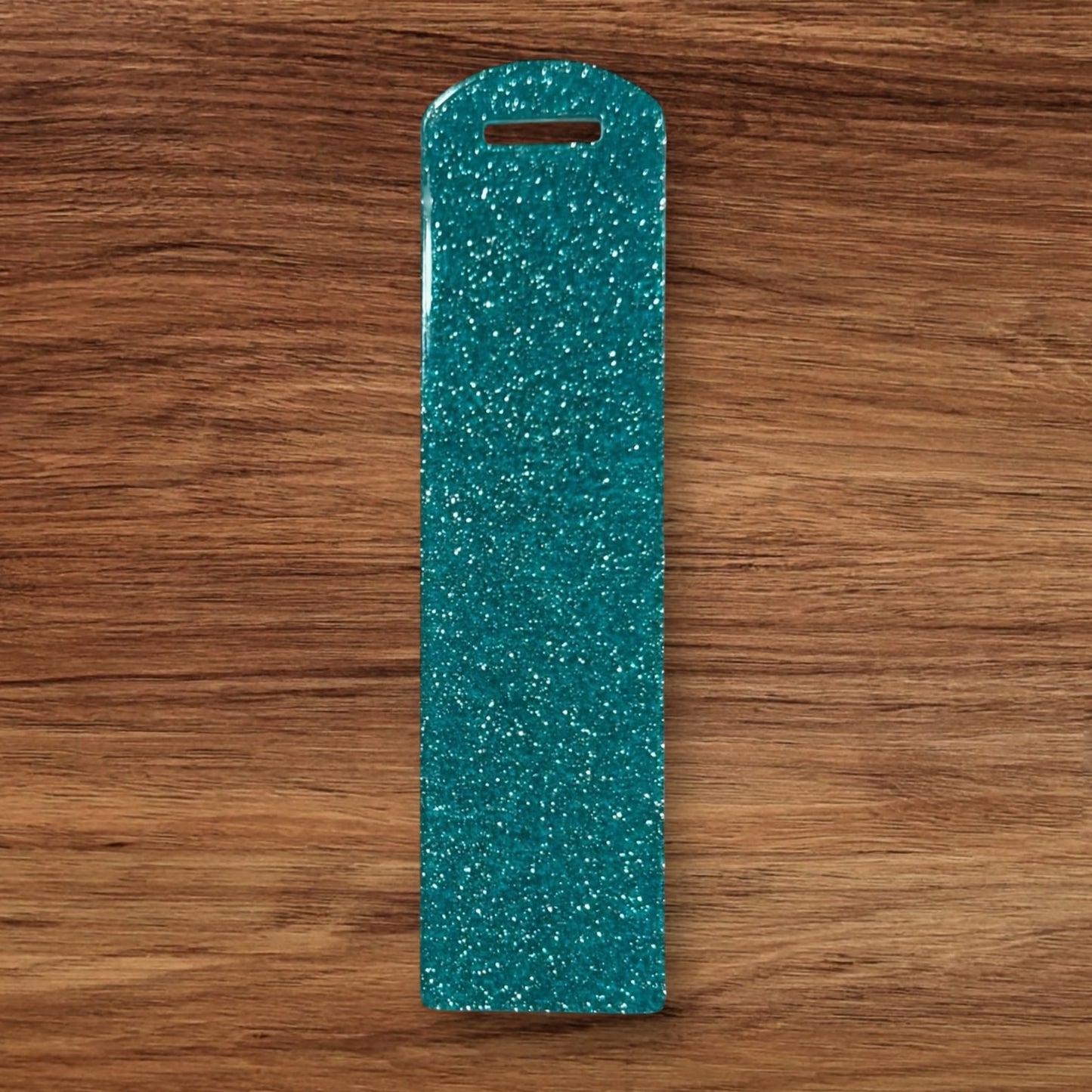 Dark Turquoise Glitter Acrylic Bookmark