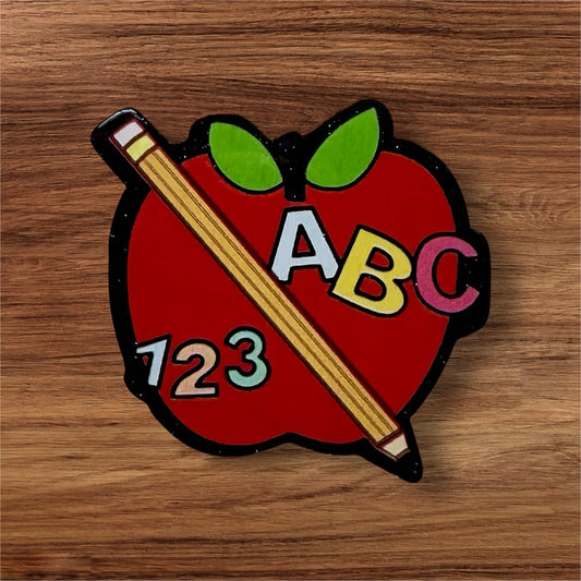 ABC 123 Apple Flatback