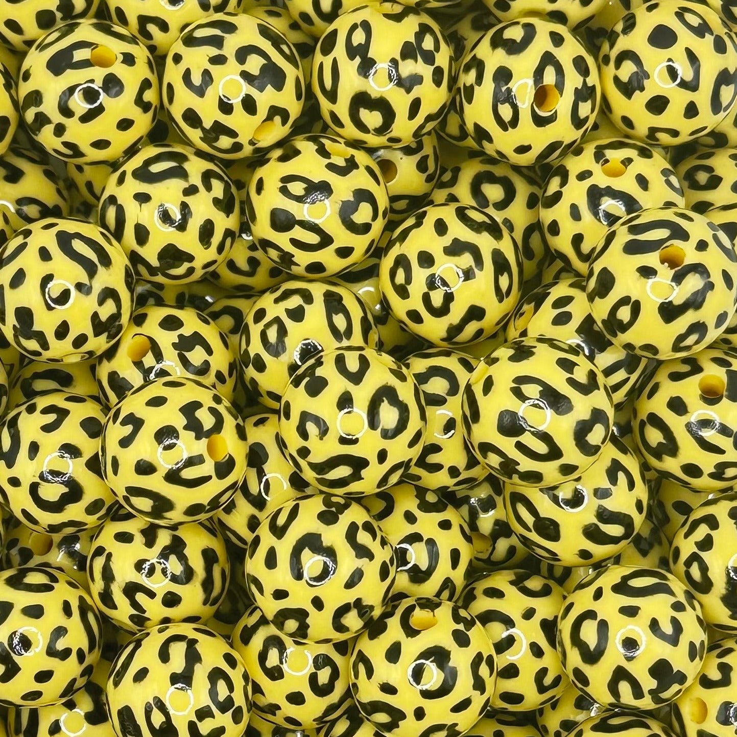 16mm Colorful Animal Print Acrylic Bead Pack