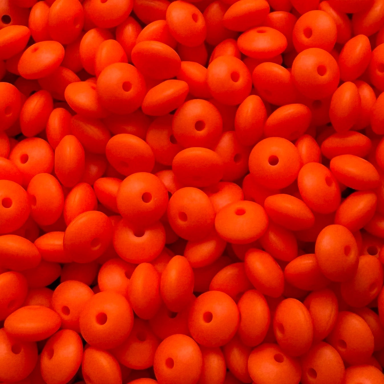 12mm Orange Red Silicone Lentil