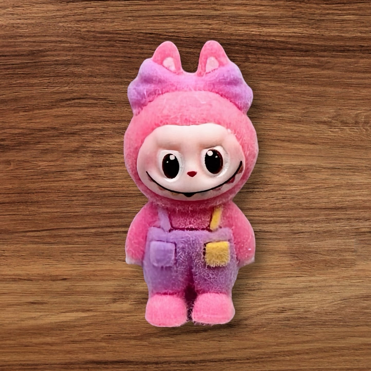 Flocked Monster With Bow Bead