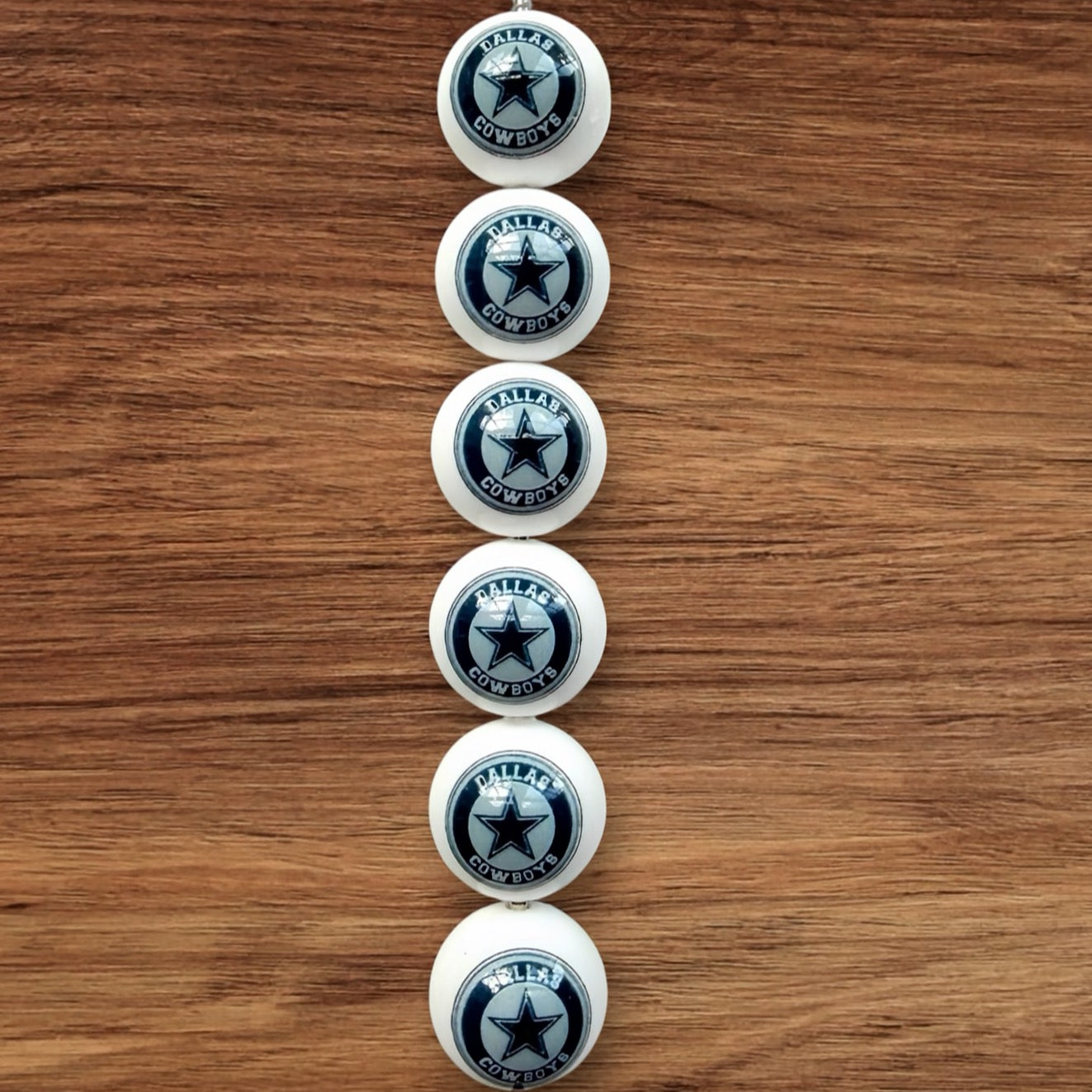 15mm Dallas Football Silicone Bead (Custom)