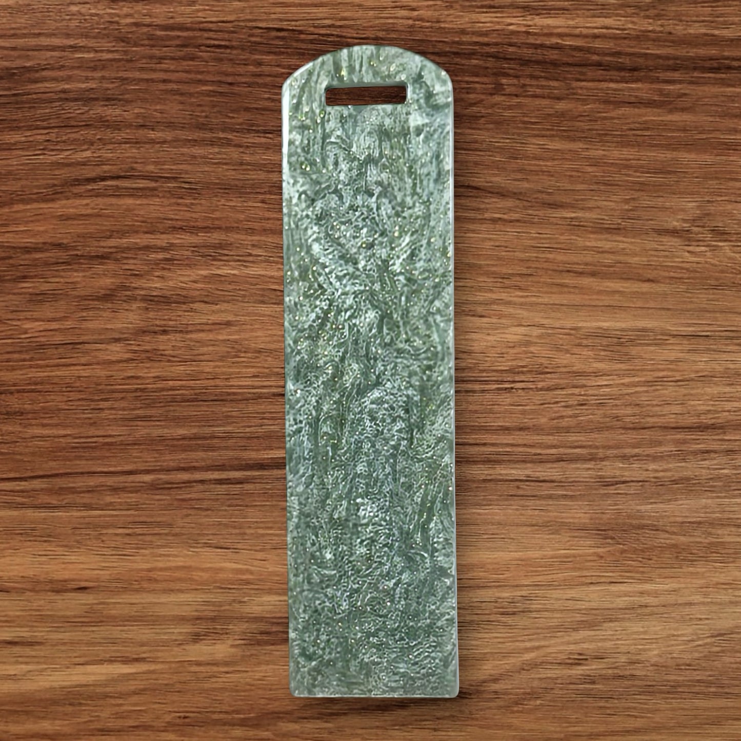 Sage Glitter Acrylic Bookmark