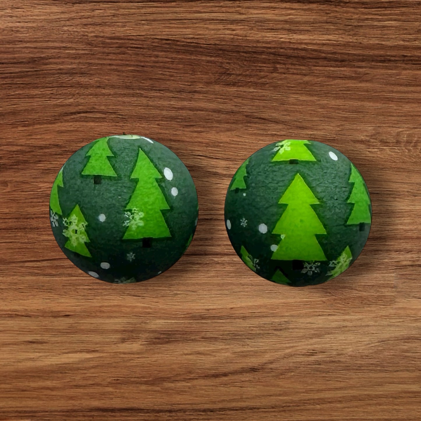 15mm Christmas Tree Silicone Bead