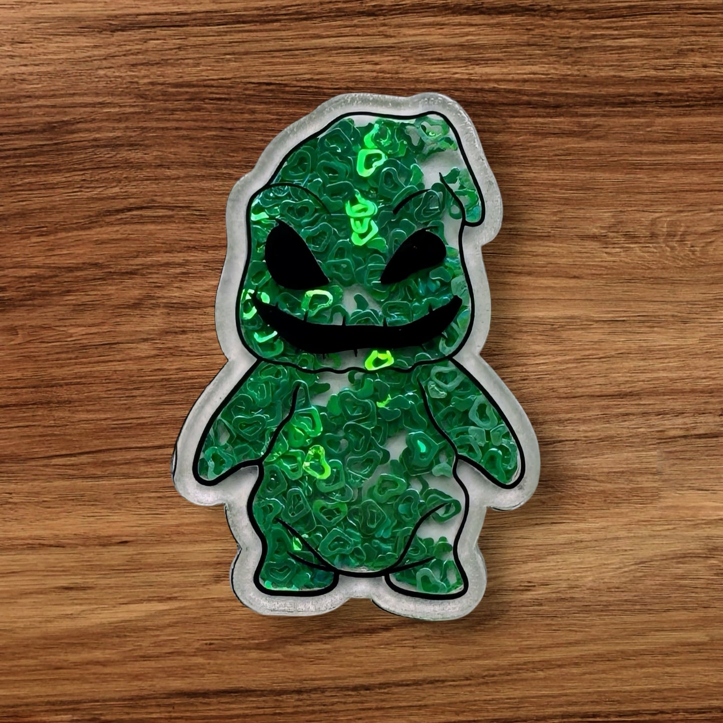 Green Ghost Acrylic Shaker Flatback