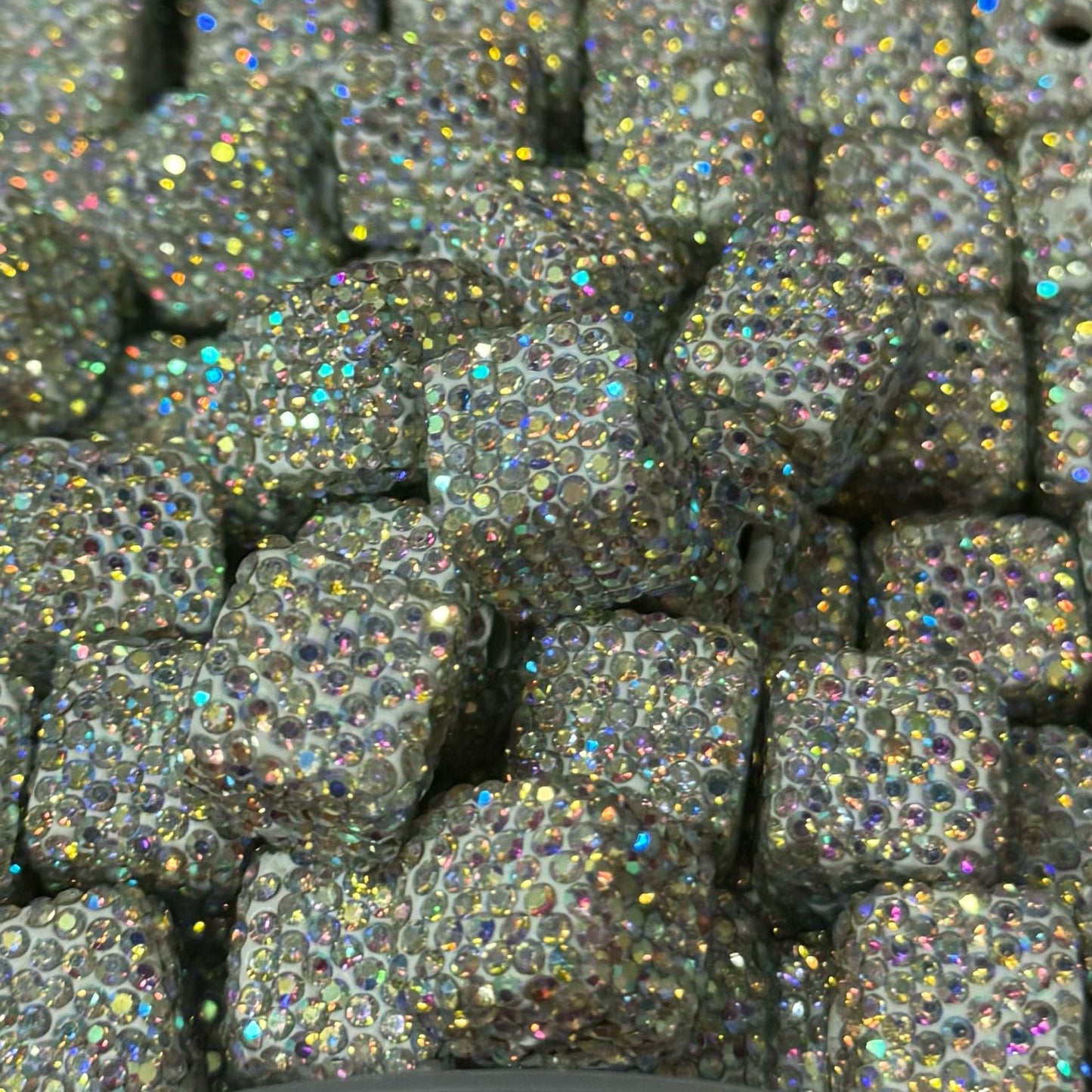 Square Rhinestone Beads