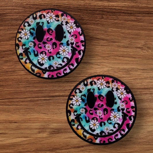 Leopard Daisy Happy Face Focal (Custom)