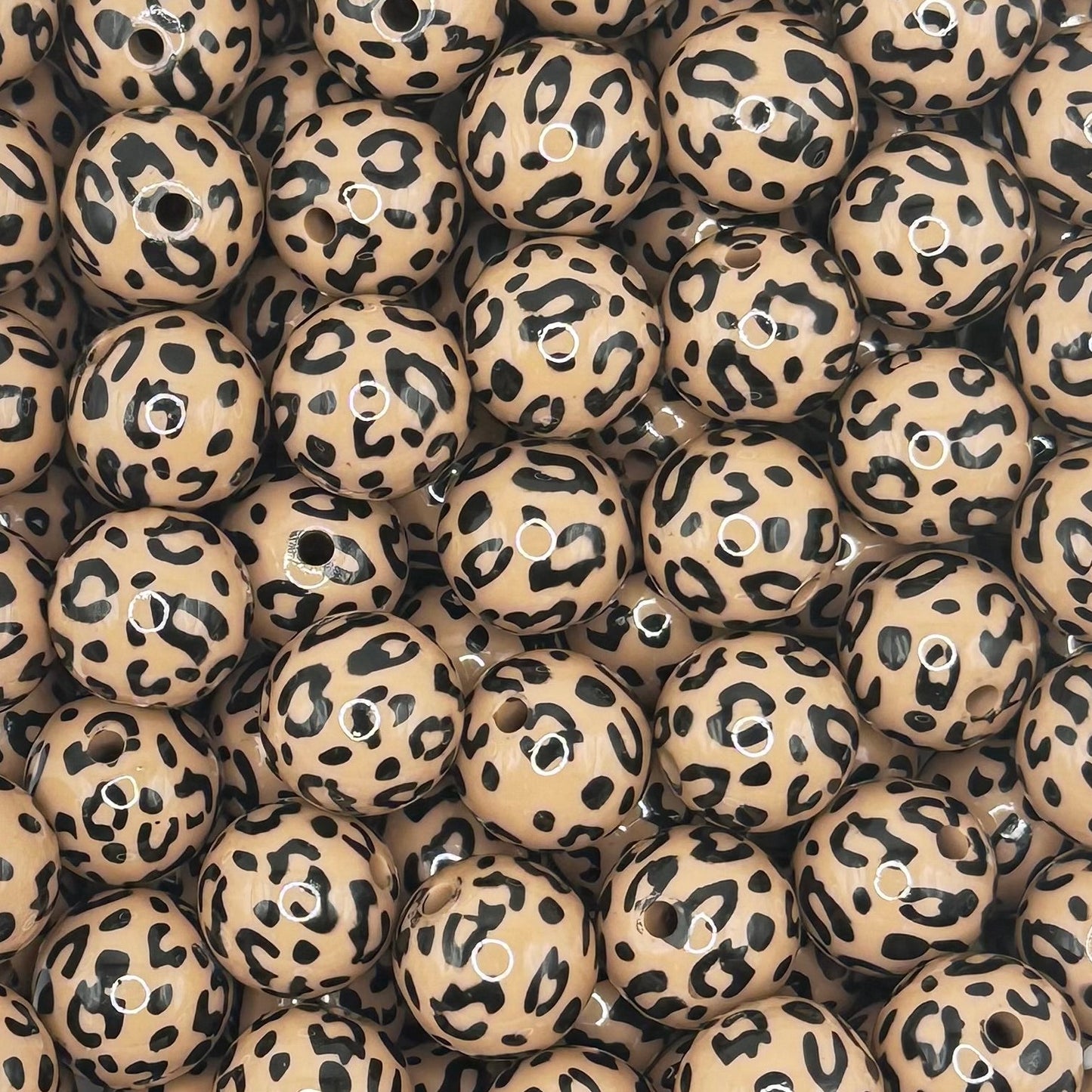 16mm Colorful Animal Print Acrylic Bead Pack